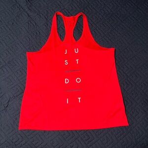 Nike Red Sleeveless Tank Top with Racerback